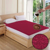 TERRY COTTON WATERPROOF MATTRESS COVER(MAROON COLOR)