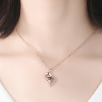 Love Heart Projection Necklace 100 Languages I Love You Pendant With Free Gift Box