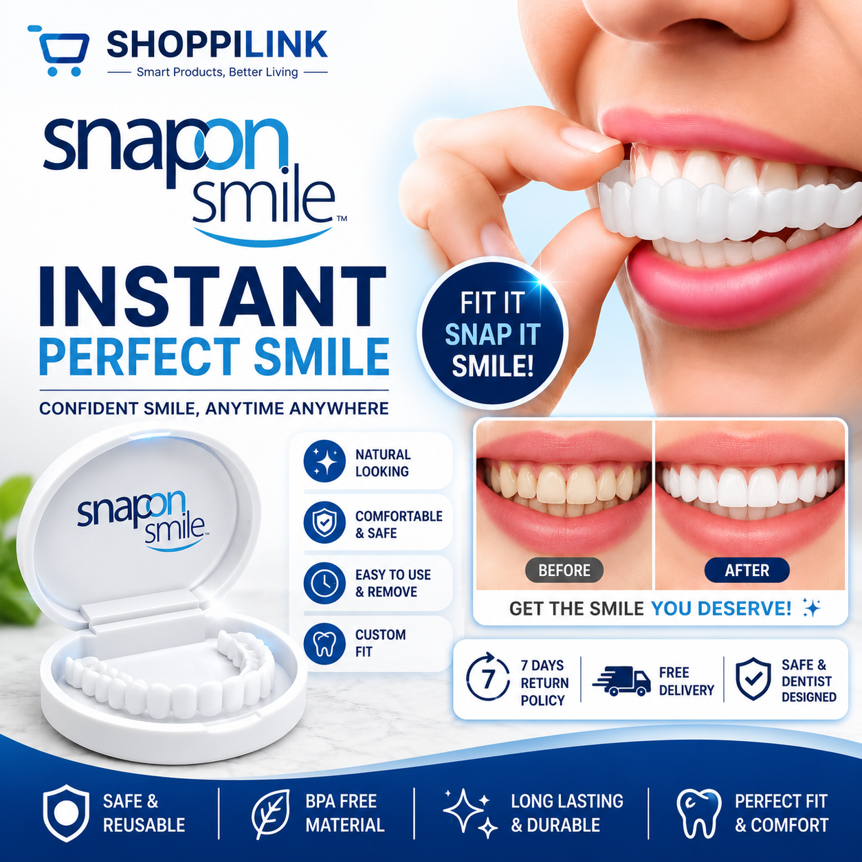 IMPORTED Snap-On Teeth Veneers